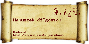 Hanuszek Ágoston névjegykártya